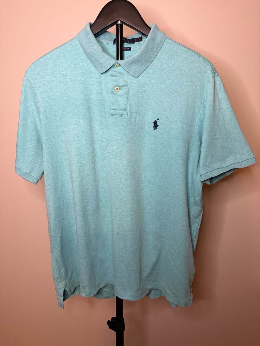 Polo Ralph Lauren Classic Fit Turquoise Polo Shirt L
